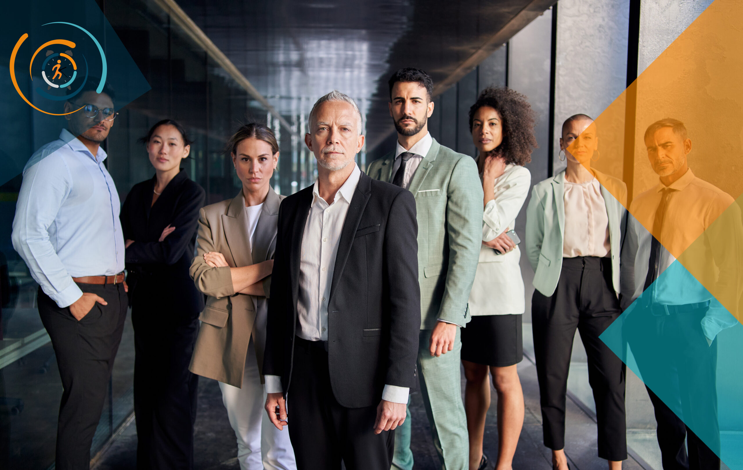 Équipe de professionnels en entreprise autour d’un manager, illustrant le leadership, la posture managériale et la réalité du terrain.